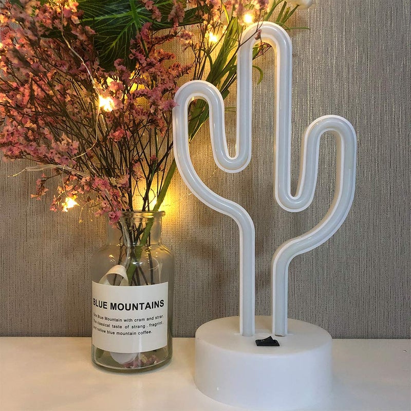 LH ENUOLI LED Lightning Shaped Neon Signs Lights Battery Operated/USB Powered Warm White Art LED Decorative Night Lights Table Decor for Living Room Office Christmas Birthday Wedding Party Decoration - Image 4